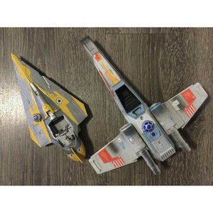X-Wing Fighter 2004 OTC STAR WARS Plus Jedi Starfighter Anakin For Parts/Repair